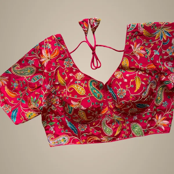 Pink_Natural_Crepe_Blouse_For_Women
