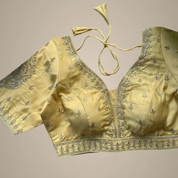 Gold_Italian_Silk_Blouse_For_Women
