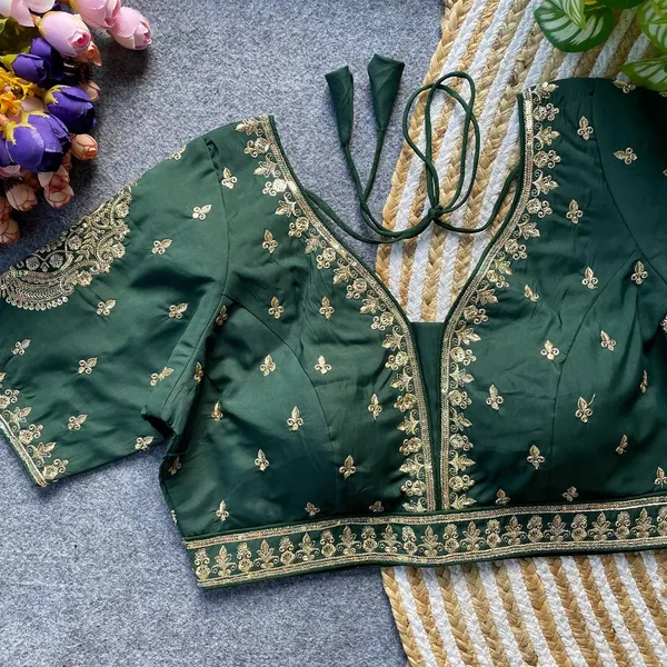 Green_Italian_Silk_Blouse_For_Women