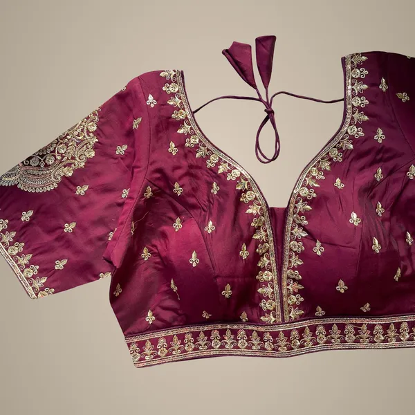 Maroon_Italian_Silk_Blouse_For_Women