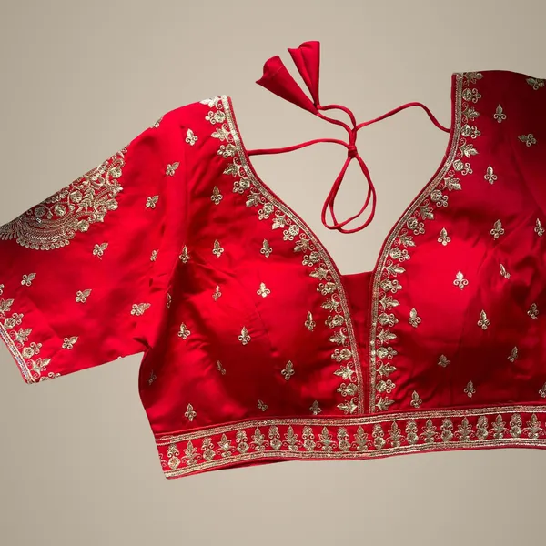 Red_Italian_Silk_Blouse_For_Women