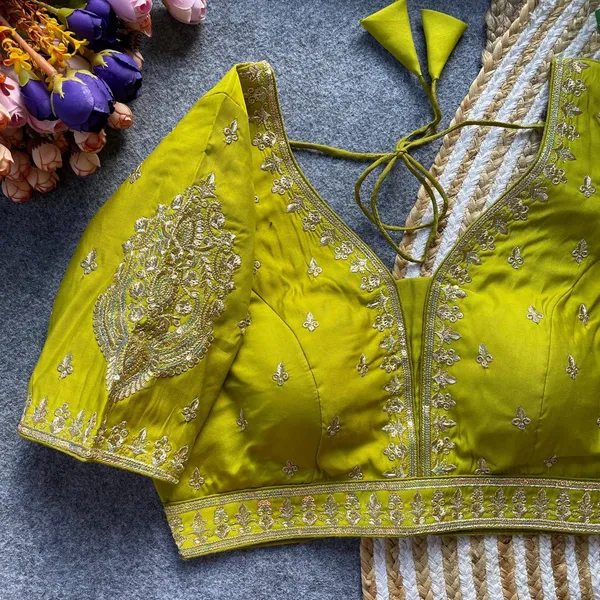 Yellow_Italian_Silk_Blouse_For_Women