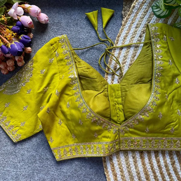 Yellow_Italian_Silk_Blouse_For_Women