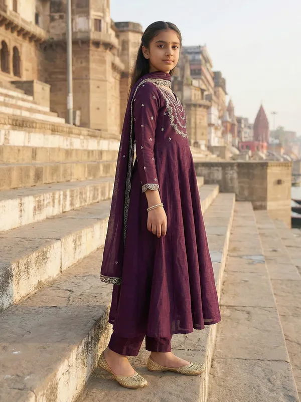 Vichitra_Silk_Sequins_Embroidered_Anarkali_Kurta_Set