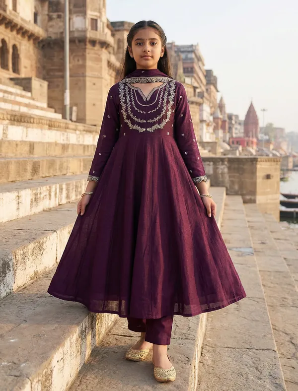 Vichitra_Silk_Sequins_Embroidered_Anarkali_Kurta_Set