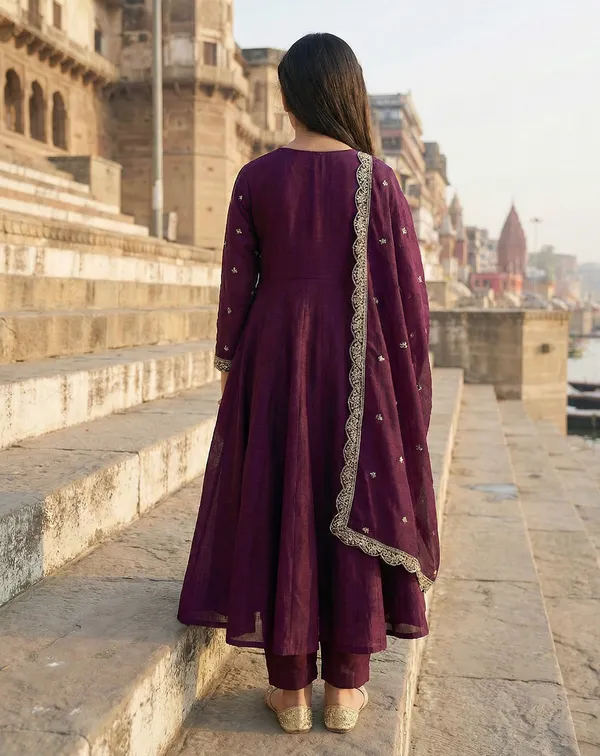 Vichitra_Silk_Sequins_Embroidered_Anarkali_Kurta_Set