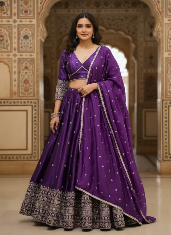 Chinon_Silk_Sequins_Embroidered_Lehenga_Choli_With_Dupatta_Set