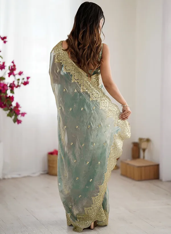 Shimmer_Silk_Sequins_Embroidered_Saree_With_Blouse_Piece