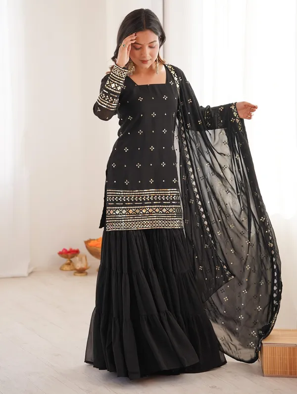 Pure_Georgette_Embroidered_Designer_Kurta_Sharara_Set