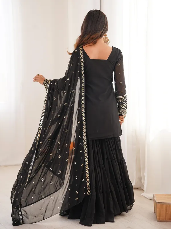 Pure_Georgette_Embroidered_Designer_Kurta_Sharara_Set
