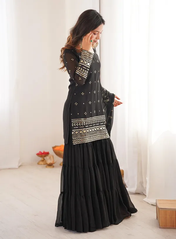 Pure_Georgette_Embroidered_Designer_Kurta_Sharara_Set