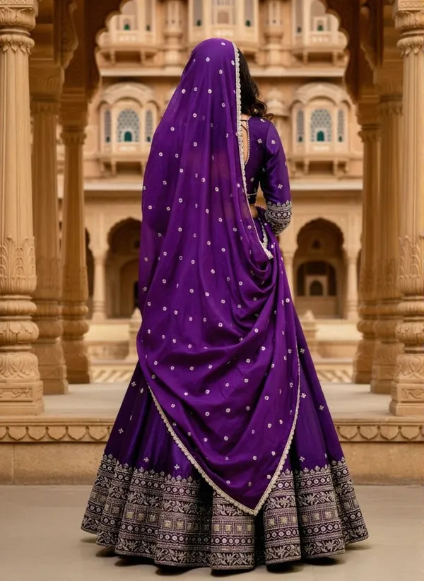Chinon_Silk_Sequins_Embroidered_Lehenga_Choli_With_Dupatta_Set