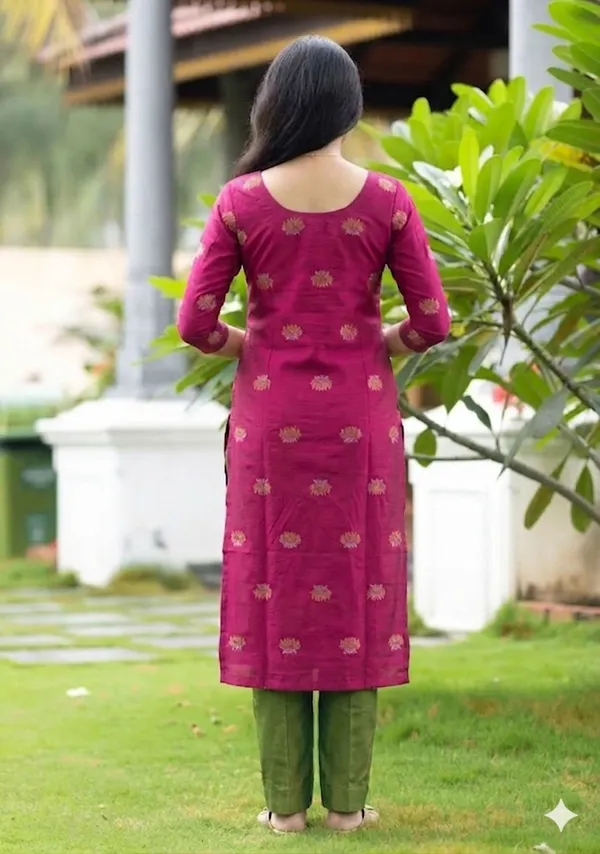Kanchipuram_Silk_Woven_Motiff_Kurta_Pant_Set