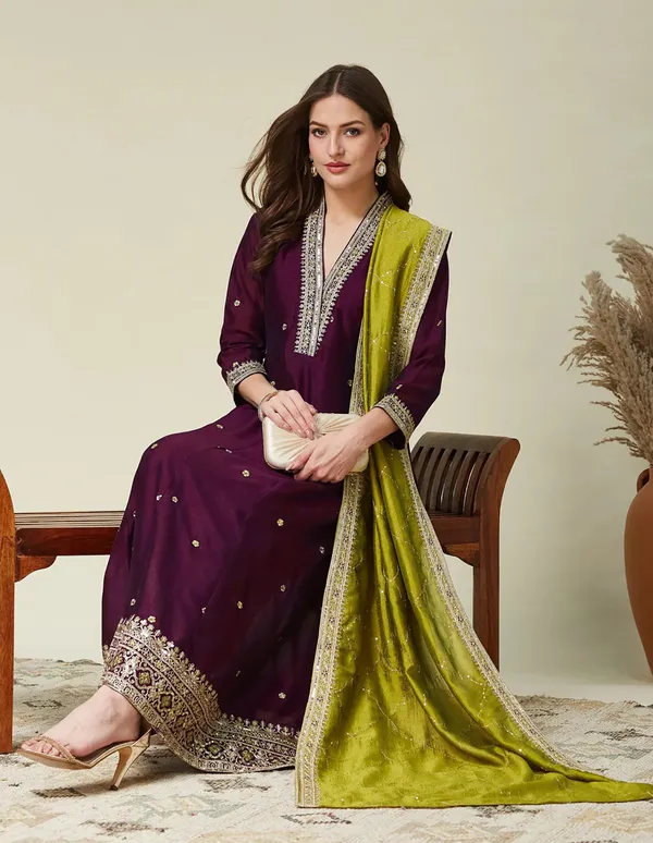 Vichitra_Silk_Sequins_Embroidered_Anarkali_Kurta_Set