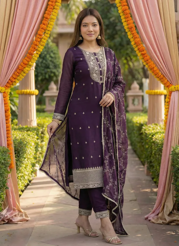 Pure_Georgette_Sequins_Embroidered_Kurta_Set