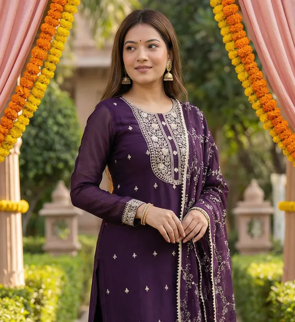 Pure_Georgette_Sequins_Embroidered_Kurta_Set