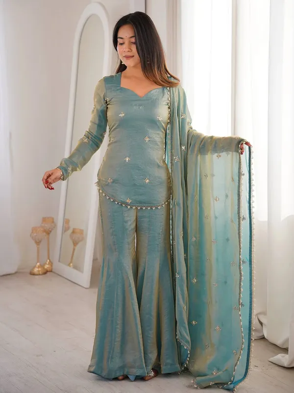 Shimmer_Silk_Sequins_Embroidered_Kurta_Palazzo_Set