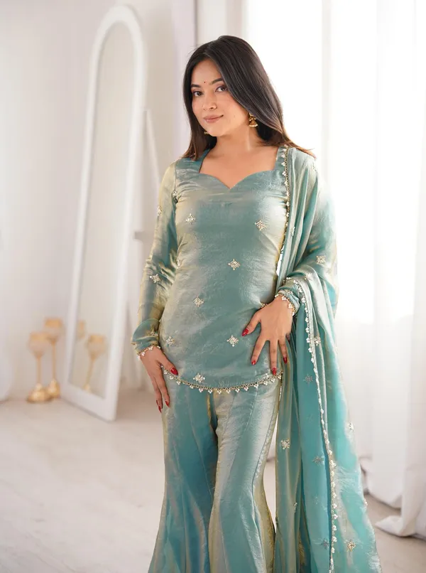 Shimmer_Silk_Sequins_Embroidered_Kurta_Palazzo_Set