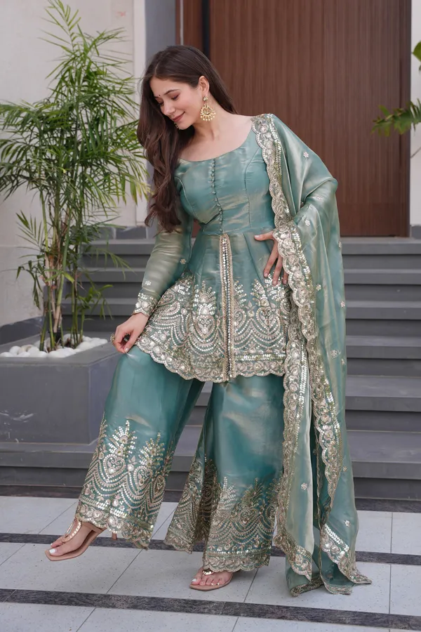 Shimmer_Silk_Sequins_Embroidered_Designer_Kurta_Palazzo_Set
