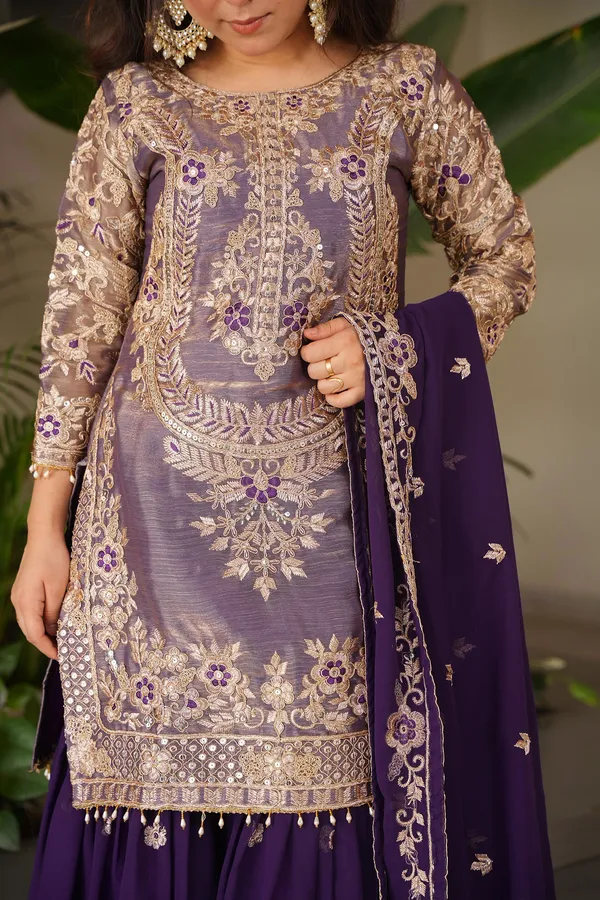 Shimmer_Silk_Traditional_Motif_Embroidered_Kurta_Sharara_Set