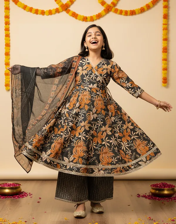 Silk_Blend_Floral_Printed_Anarkali_Kurta_Palazzo_Set