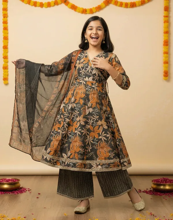 Silk_Blend_Floral_Printed_Anarkali_Kurta_Palazzo_Set