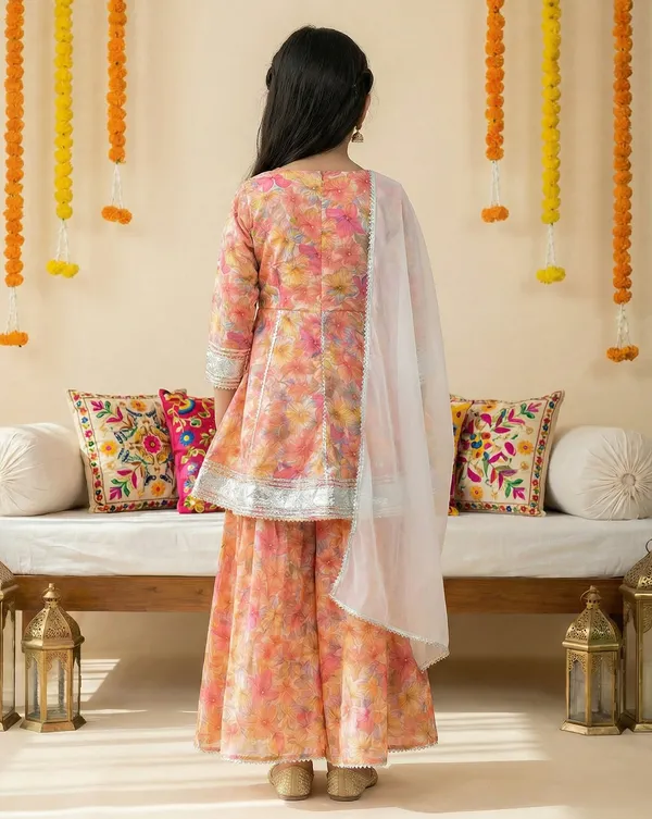 Silk_Blend_Floral_Printed_Flared_Kurta_Sharara_Set