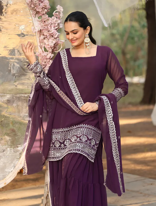 Pure_Georgette_Sequins_Embroidered_Kurta_Sharara_Set