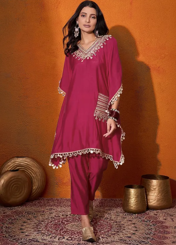 Pure_Silk_Mirror_Embroidered_Kaftan_Co-Ord_Set