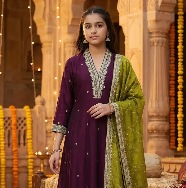Vichitra_Silk_Sequins_Embroidered_Anarkali_Kurta_Set