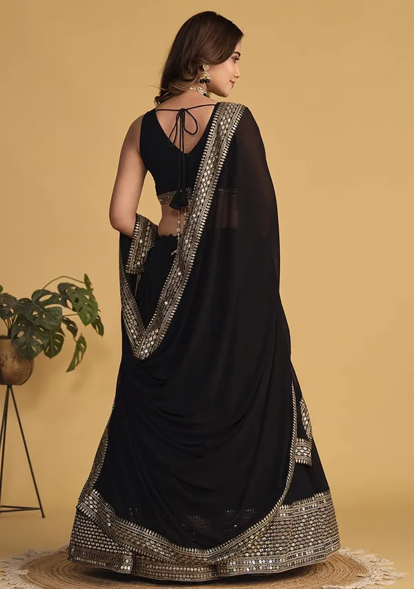 Pure_Georgette_Sequins_Embroidered_Lehenga_Choli_Set