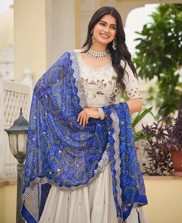 Chinon_Traditional_Motif_Lehenga_Choli_With_Bandhani_Dupatta_Set