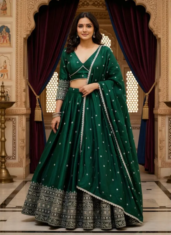 Chinon_Silk_Sequins_Embroidered_Lehenga_Choli_With_Dupatta_Set