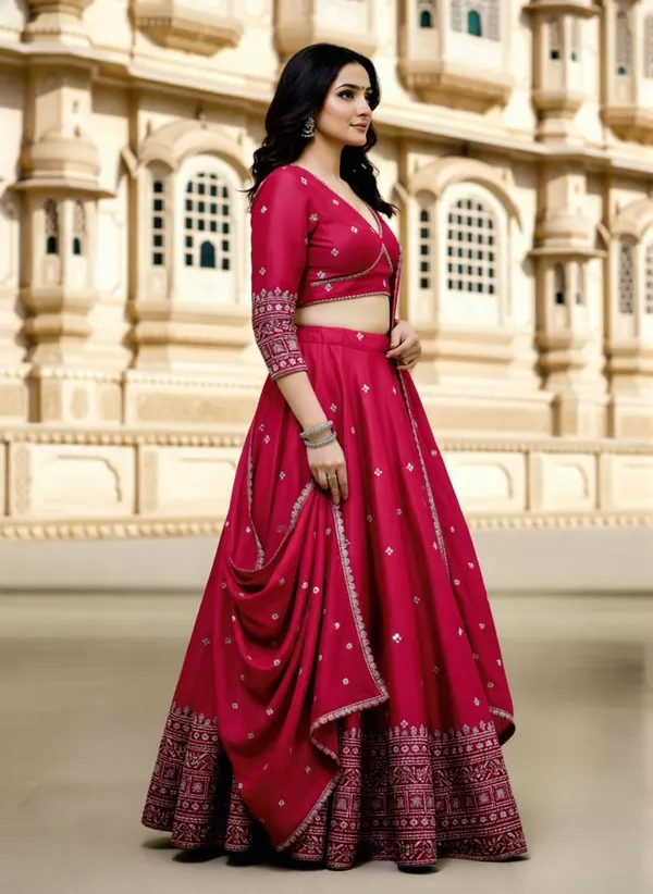 Chinon_Silk_Sequins_Embroidered_Lehenga_Choli_With_Dupatta_Set