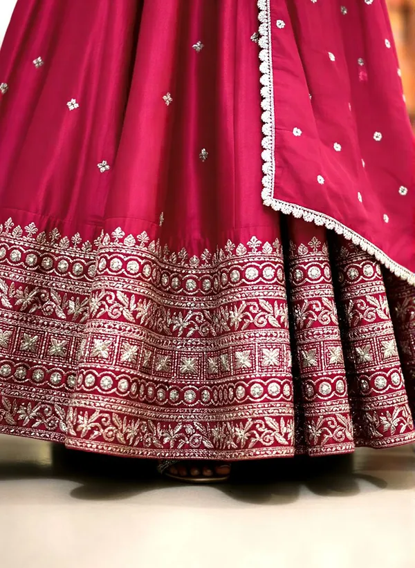 Chinon_Silk_Sequins_Embroidered_Lehenga_Choli_With_Dupatta_Set