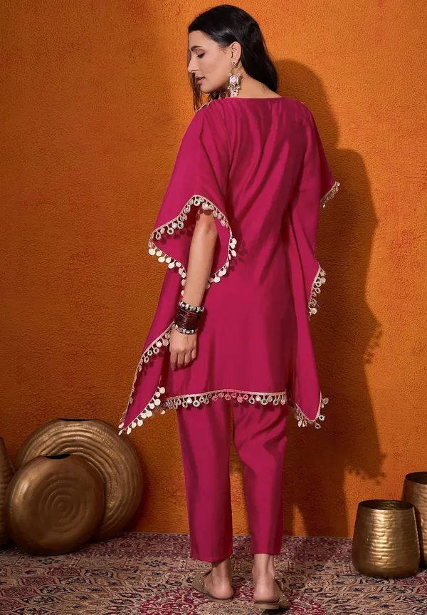 Pure_Silk_Mirror_Embroidered_Kaftan_Co-Ord_Set