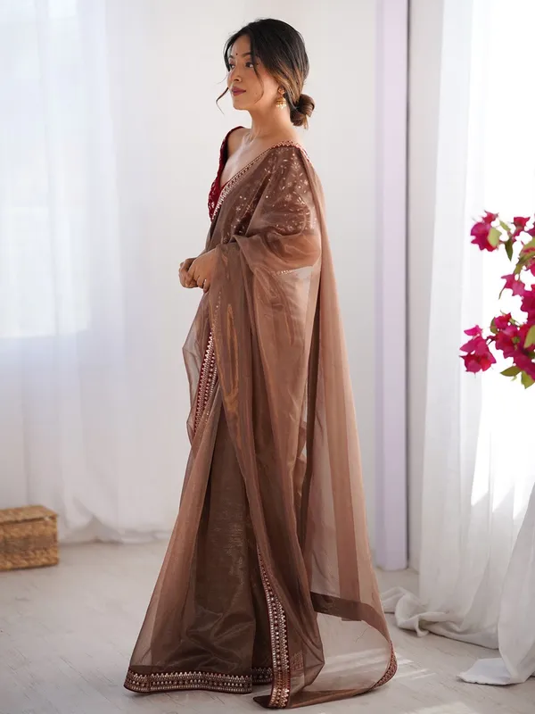 Shimmer_Net_Embroidered_Saree_With_Velvet_Blouse_Piece