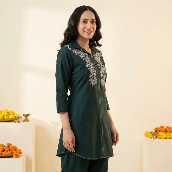 Green_Cotton_Premium_And_Fancy_Design_Co-Ord_Set_For_Women