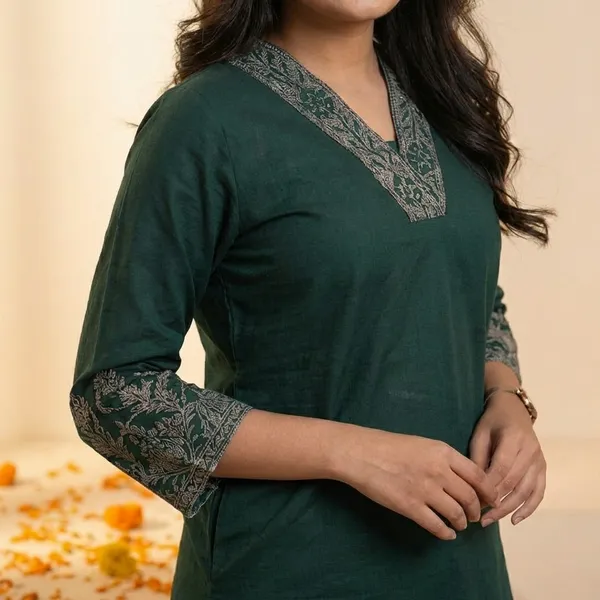 Green_Cotton_Premium_And_Fancy_Design_Co-Ord_Set_For_Women