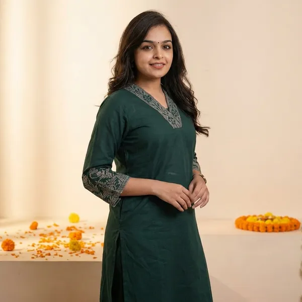 Green_Cotton_Premium_And_Fancy_Design_Co-Ord_Set_For_Women