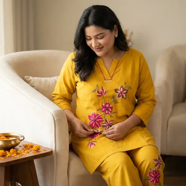 Mustard_Cotton_Premium_And_Fancy_Design_Co-Ord_Set_For_Women