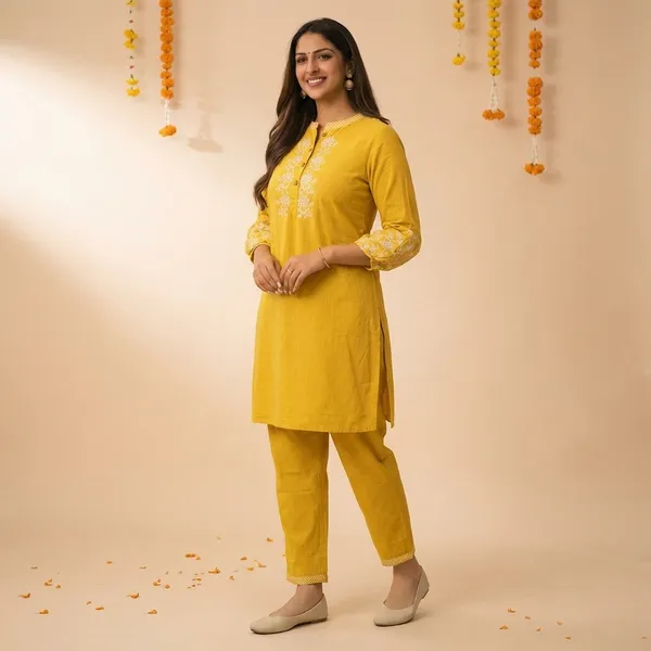 Yellow_Cotton_Premium_And_Fancy_Design_Co-Ord_Set_For_Women
