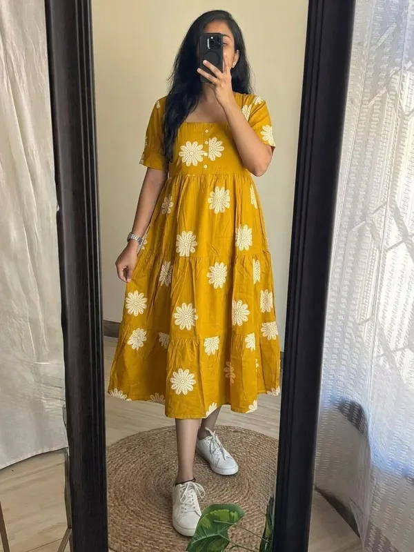 Mustard_Cotton_Premium_And_Fancy_Design_Midi_Dress_For_Women