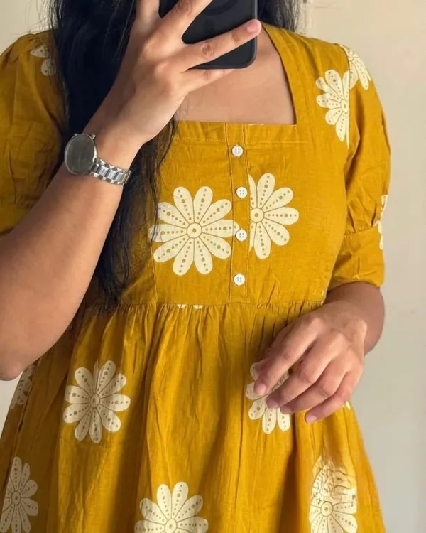 Mustard_Cotton_Premium_And_Fancy_Design_Midi_Dress_For_Women