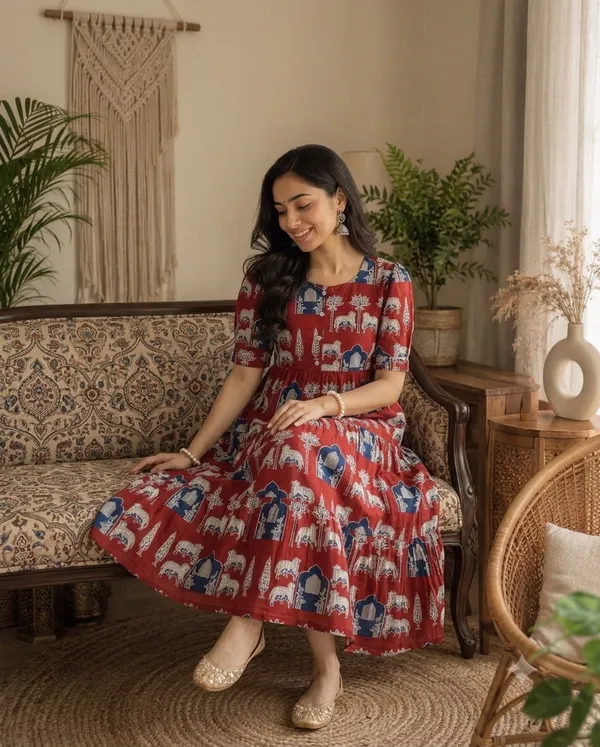 Red_Jhopdi_Cotton_Premium_And_Fancy_Design_Midi_Dress_For_Women