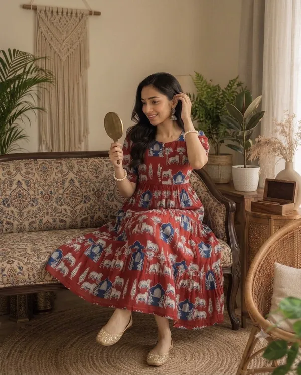 Red_Jhopdi_Cotton_Premium_And_Fancy_Design_Midi_Dress_For_Women