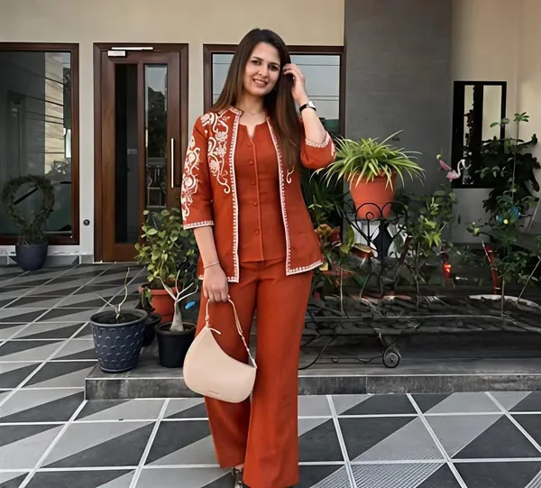 Rust_Embroidered_Jacket_Style_Co-ord_Set