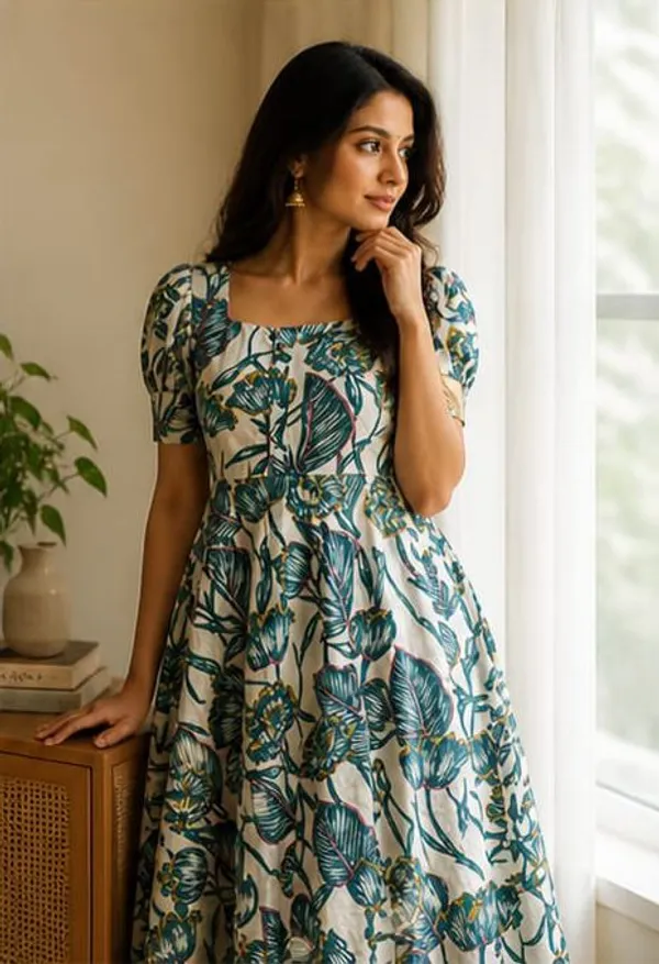 Women_Fit_and_Flare_Multicolor_Middi