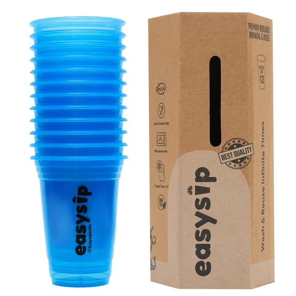 Blazin_Blue_Reusable_Party_Cups_Pack_Of_24