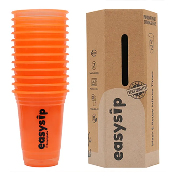 Tangy_Orange_Reusable_Party_Cups_Pack_Of_24